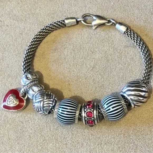 Brighton Red Heart charm Crystal heart on one side Brighton 🅱️ on other Retired - Picture 5 of 6